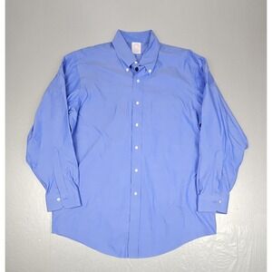 Brooks Brothers Madison Button Down Shirt Mens 16.5‎ - 34 Blue Non Iron